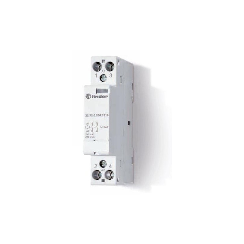 Контактор модульный 1NO+1NC 32А AgNi 240В AC/DC 17.5мм IP20 опции: мех.индикатор FINDER 227202301510 Контактор модульный 1NO+1NC 32А AgNi 240В AC/DC 17.5мм IP20 опции: мех.индикатор FINDER 227202301510