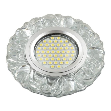 Светильник DLS-L136 GU5.3 GLASSY/CLEAR GU5.3 встраив. доп. светодиод. подсветка 3Вт без лампы стекло Fametto UL-00003862