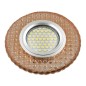 Светильник DLS-L143 GU5.3 GLASSY/LIGHT TEA GU5.3 встраив. доп. светодиод. подсветка 3Вт без лампы стекло Fametto UL-00003885