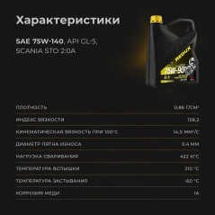 Масло трансмиссионное ВМПАВТО 75W-90 GL-5, канистра 1л
