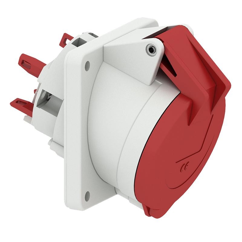 Розетка встраиваемая 32А 5п 400В IP44 наклонная фланец 85х85 Quick-Connect Bals 12995 Розетка встраиваемая 32А 5п 400В IP44 наклонная фланец 85х85 Quick-Connect Bals 12995