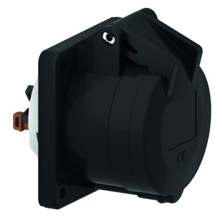 Розетка панельная 16А 5п 3P+N+PE 230-380В IP44 Quick Connect черн. Bals 130271