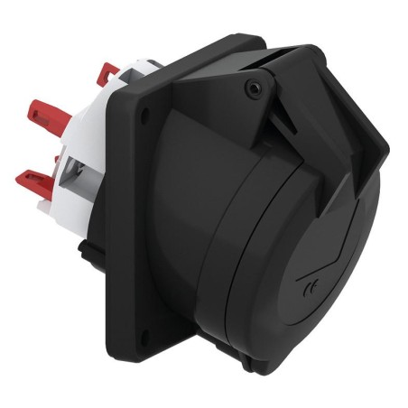 Розетка панельная 32А 5п 3P+N+PE 230-380В IP44 Quick Connect черн. Bals 130274