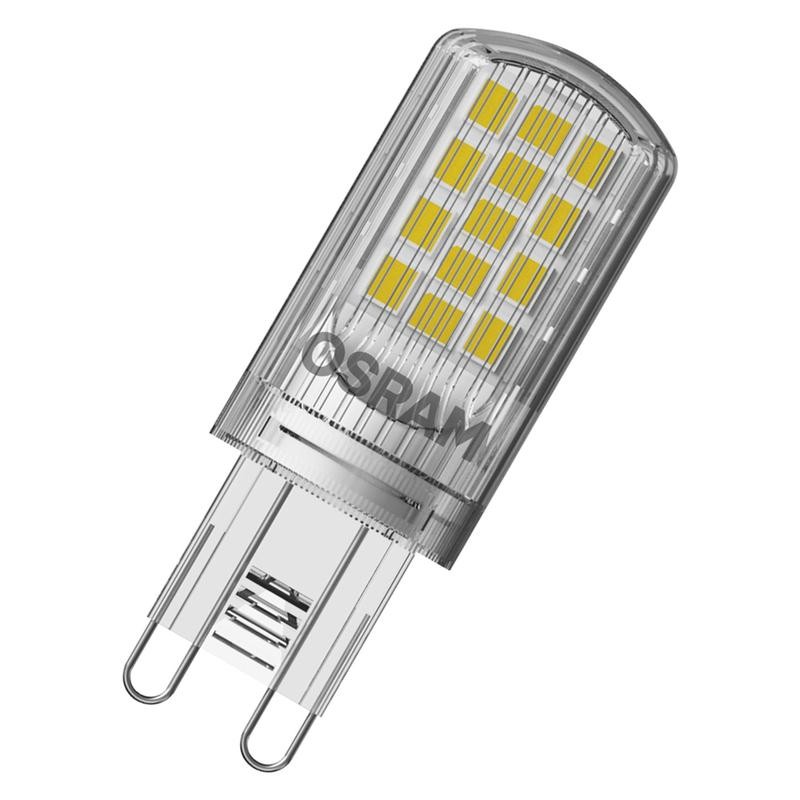 Лампа светодиодная LED Star PIN 3.8Вт прозрачная 4000К нейтр. бел. G9 470лм 220-240В угол пучка 300град. (замена 40Вт) OSRAM 405 Лампа светодиодная LED Star PIN 3.8Вт прозрачная 4000К нейтр. бел. G9 470лм 220-240В угол пучка 300град. (замена 40Вт) OSRAM 405