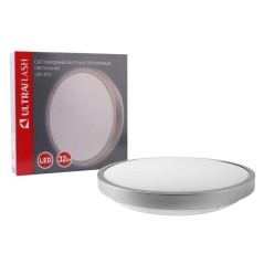 Светильник светодиодный настенно-потолочный LBS-8732 32Вт Flat silver Ultraflash 15160