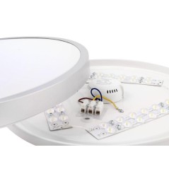 Светильник светодиодный настенно-потолочный LBS-8732 32Вт Flat silver Ultraflash 15160