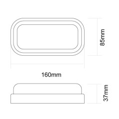 Светильник светодиодный влагозащищенный LBF-0902 C01 12ВТ IP65 220В 6500К овал Ultraflash 15349