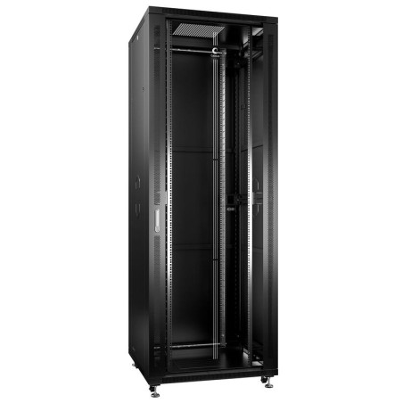 Шкаф монтажный телекоммуникационный напольный SH-05C-47U80/100-BK 19дюйм 47U 800х1000х2277мм (ШхГхВ) для распред. и серверного о