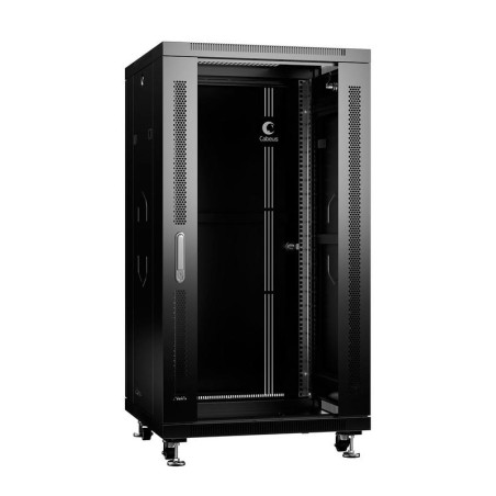 Шкаф монтажный телекоммуникационный напольный SH-05C-22U60/60-BK 19дюйм 22U 600х600х1166мм (ШхГхВ) для распред. и серверного обо