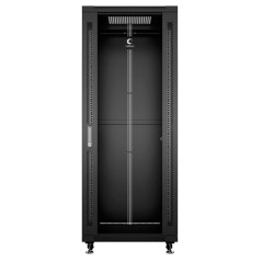 Шкаф монтажный телекоммуникационный напольный SH-05C-22U60/60-BK 19дюйм 22U 600х600х1166мм (ШхГхВ) для распред. и серверного обо