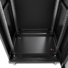 Шкаф монтажный телекоммуникационный напольный SH-05C-22U60/60-BK 19дюйм 22U 600х600х1166мм (ШхГхВ) для распред. и серверного обо