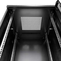 Шкаф монтажный телекоммуникационный напольный SH-05C-22U60/60-BK 19дюйм 22U 600х600х1166мм (ШхГхВ) для распред. и серверного обо