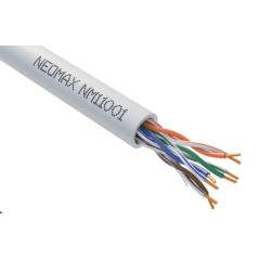 Кабель витая пара U/UTP кат.5E 4х2х25AWG (0.45мм) solid CU PVC сер. (NM11001) (уп.305м) NEOMAX 1194735