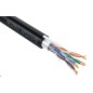 Кабель витая пара F/UTP кат.5E 4х2х24AWG (0.52мм) solid CU PE + ТРОС OUTDOOR черн. (NM20041) (уп.305м) NEOMAX 1207909