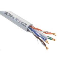 Кабель витая пара U/UTP кат.6 4х2х23AWG (0.57мм) solid CU PVC сер. (NM10601) (уп.305м) NEOMAX 160631
