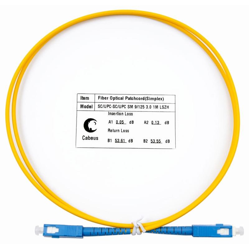 Шнур оптический FOP(s)-9-SC-SC-1m simplex SC-SC 9/125 sm 1м LSZH Cabeus 7385c Шнур оптический FOP(s)-9-SC-SC-1m simplex SC-SC 9/125 sm 1м LSZH Cabeus 7385c