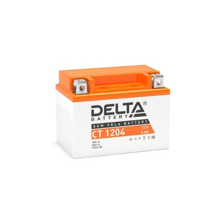 Аккумулятор стартерный 12В 4А.ч Delta CT 1204