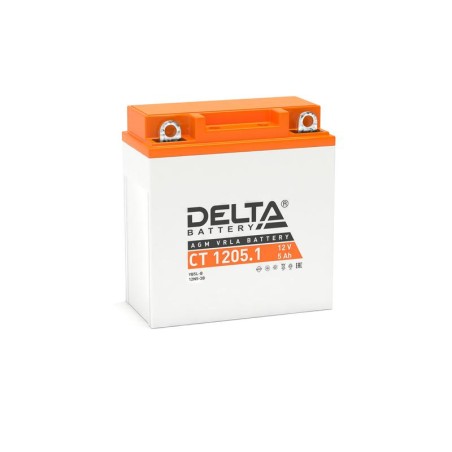 Аккумулятор стартерный 12В 5А.ч Delta CT 1205.1