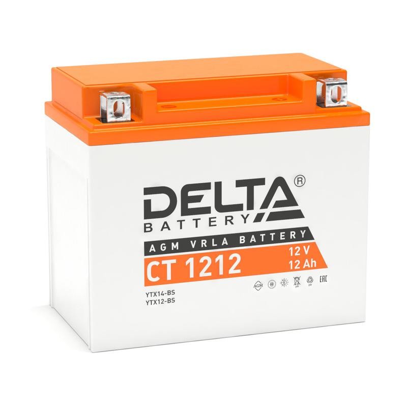 Аккумулятор стартерный 12В 12А.ч Delta CT 1212 Аккумулятор стартерный 12В 12А.ч Delta CT 1212