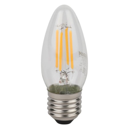 Лампа светодиодная филаментная LS CLB40 4W/827 230VFILCL RU 4Вт 2700К тепл. бел. E27 470лм B угол пучка 300град. 220-240В (замен