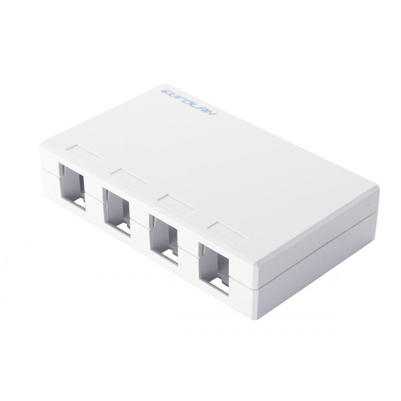 Коробка настенная 4-порт. бел. Eurolan 12B-00-04WT