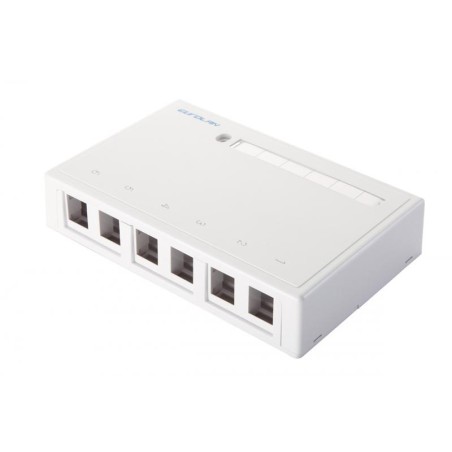 Коробка настенная 6-порт. бел. Eurolan 12B-00-06WT
