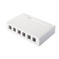 Коробка настенная 6-порт. бел. Eurolan 12B-00-06WT