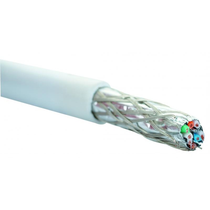 Кабель S/FTP кат.6A 4 пары нг(А)-HF Slim Line 500МГц внутр. бел. (уп.500м) Eurolan 19C-SA-27WT-R500 Кабель S/FTP кат.6A 4 пары нг(А)-HF Slim Line 500МГц внутр. бел. (уп.500м) Eurolan 19C-SA-27WT-R500