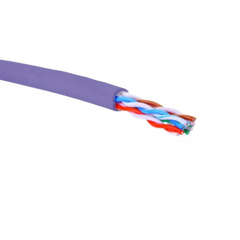 Кабель U/UTP кат.5E 4 пары 24 AWG нгА-LSLTx внутр. прокладки фиолетовый (уп.305м) Eurolan 19C-U5-05VL-B305