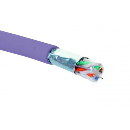 Кабель F/UTP кат.6 4 пары 23 AWG нг(А)-LSLTx внутр. прокладки фиол. (уп.305м) Eurolan 19C-F6-05VL-B305