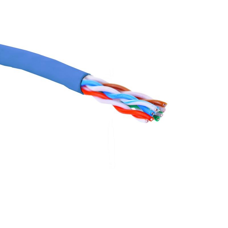 Кабель U/UTP кат.5E 4 пары 24 AWG нгA-HF внутр. прокладки син. коробка (305м) Eurolan 19C-U5-12BU-B305
