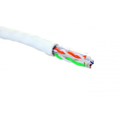 Кабель U/UTP кат.6 4 пары 23 AWG нг(А)-HF внутр. прокладки бел. (305м) (кор.) Eurolan 19C-U6-12WT-B305