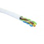 Кабель U/UTP кат.6 4 пары 24 AWG нг(А)-HF Slim Line внутр. прокладки бел. (кор.) Eurolan 19C-U6-27WT-B305