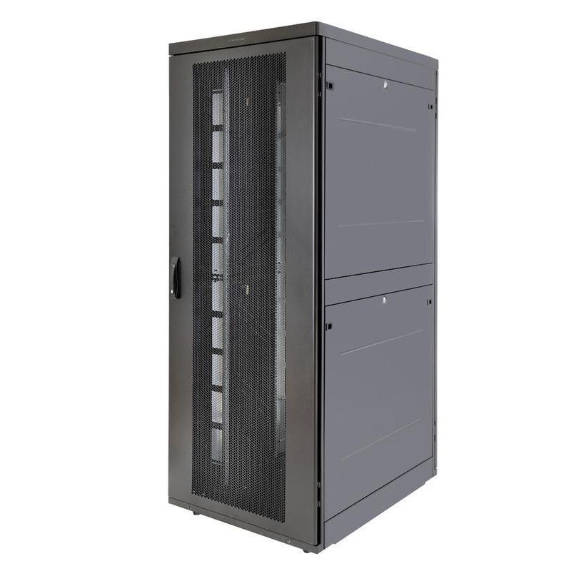 Шкаф Rackcenter D9000 42U 750х1000 передняя дверь перф. 1-ств. задняя дверь перф. 2-ств. черн. Eurolan 60F-42-7A-94BL Шкаф Rackcenter D9000 42U 750х1000 передняя дверь перф. 1-ств. задняя дверь перф. 2-ств. черн. Eurolan 60F-42-7A-94BL