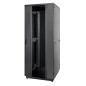 Шкаф Racknet S3000 47U 800х1000 передняя дверь стекло 1-ств. задняя дверь метал. 2-ств. черн. Eurolan 60F-47-8A-31BL