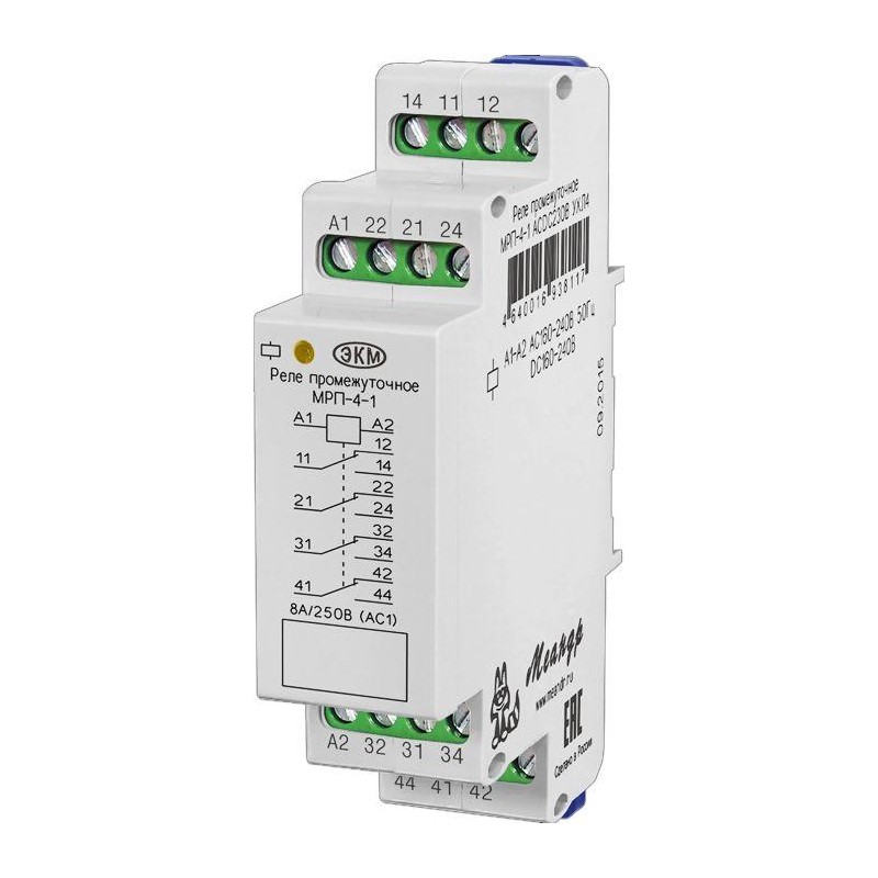 Реле промежуточное МРП-4-1 ACDC110В УХЛ4 спец. Меандр A8302-16938094 Реле промежуточное МРП-4-1 ACDC110В УХЛ4 спец. Меандр A8302-16938094