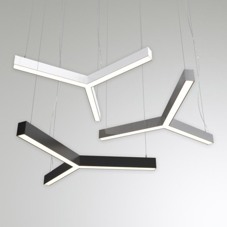 Светильник светодиодный RVE-PLS5070-TRINITY-2121-P 98Вт 4000К крест подвесной анодир. RVElektro RVE00000116