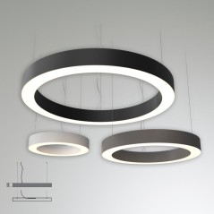 Светильник светодиодный RVE-LBX-HOLE-RING-1200-P 96Вт 4000К 1200х1200х100мм подвесной шир. рассеив.-80мм бел. RVElektro RVE00000
