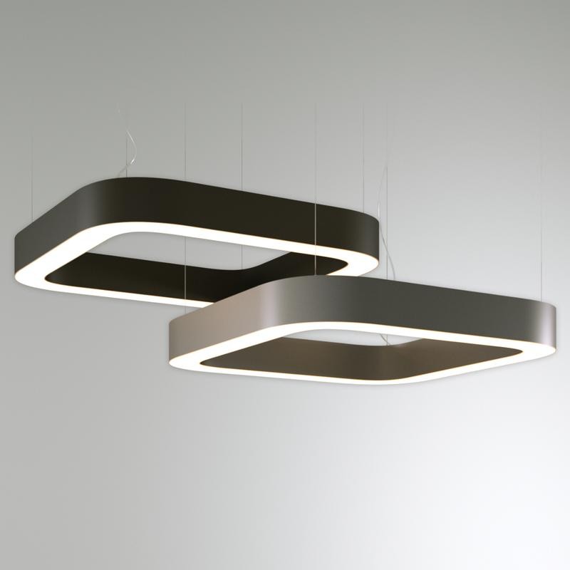 Светильник светодиодный RVE-LBX-HOLE-BOX-SOFT-800-P 74Вт 4000К 800х800х100мм подвесной шир. рассеив.-80мм бел. RVElektro RVE0000