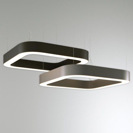 Светильник светодиодный RVE-LBX-HOLE-BOX-SOFT-800-P 74Вт 4000К 800х800х100мм подвесной шир. рассеив.-80мм бел. RVElektro RVE0000