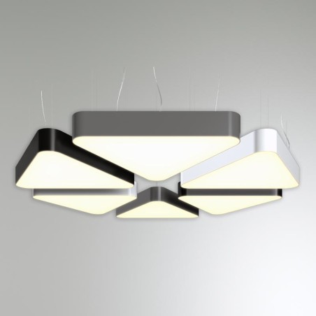 Светильник светодиодный RVE-LBX-TRIO-SOFT-1400-P 125Вт 4000К 1400х1246х120мм подвесной бел. RVElektro RVE00000416