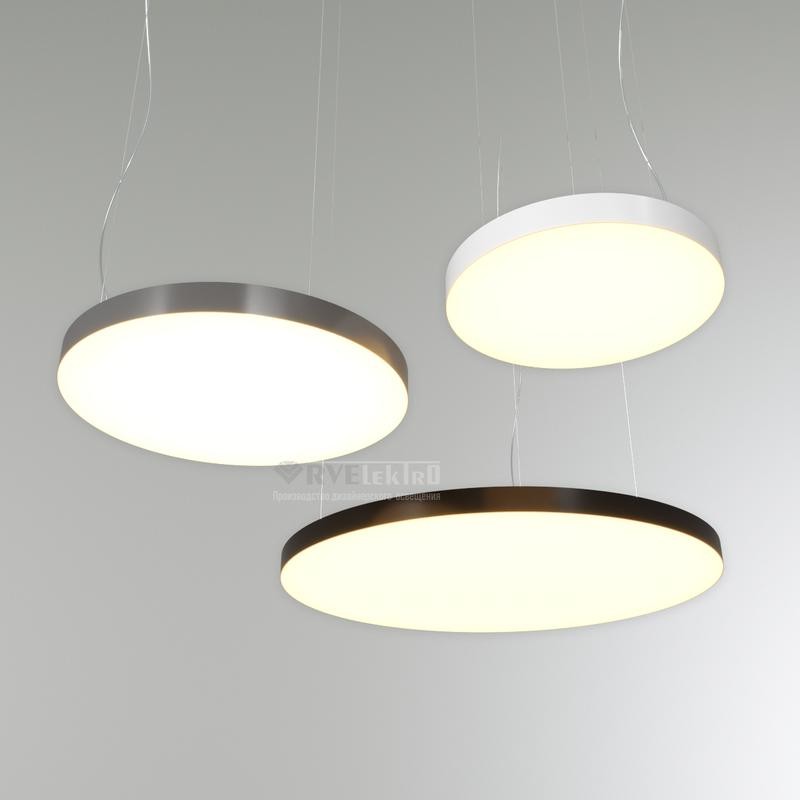Светильник светодиодный RVE-LBX-RING-SLIM-1000-P 125Вт 4000К 1000х1000х50мм подвесной бел. RVElektro RVE00000723
