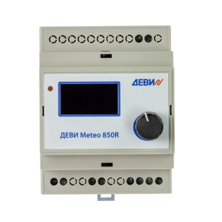Терморегулятор Meteo 850R на шину DIN с датчиком темпер. на проводе 8А ДЕВИ 140F1084R