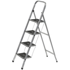 Лестница-стремянка стальная 4 широкие ступени Н-139см вес 6.7кг FIT 65383