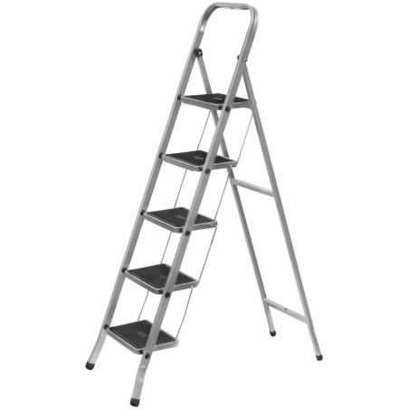 Лестница-стремянка стальная 5 широких ступеней Н-164см вес 8.2кг FIT 65384