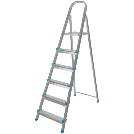 Лестница-стремянка стальная 6 ступеней вес 6.4кг КУРС 65328