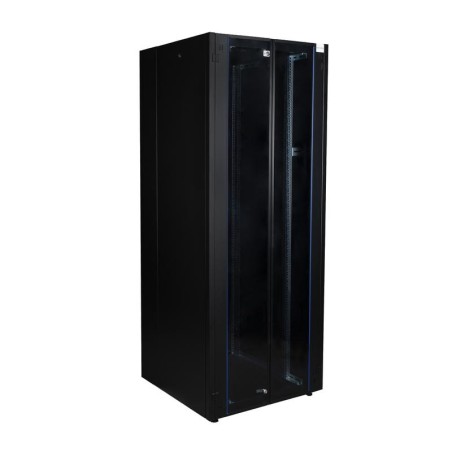 Шкаф напольный 19дюйм 26U 800х800 2-я перед. дв. стекл. 2-я задн. дв. метал. черн. Datarex DR-738221