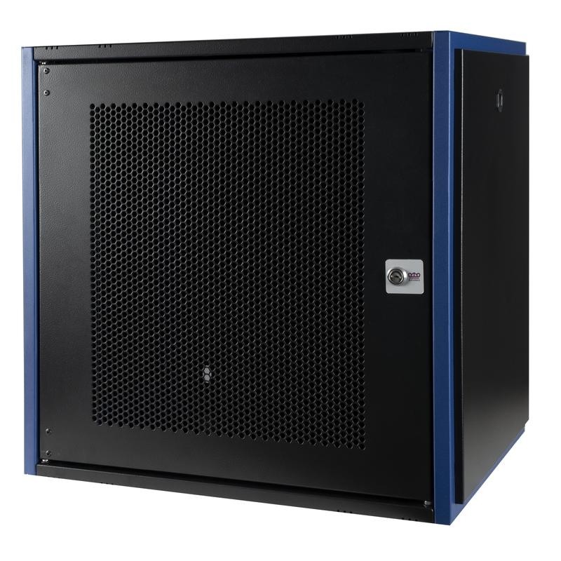 Шкаф настенный 19дюйм 12U 600х450 дв. перф. черн. Datarex DR-620211