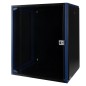 Шкаф настенный 19дюйм 15U 600х450 дв. стекл. черн. Datarex DR-600311