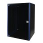 Шкаф настенный 19дюйм 18U 600х450 дв. стекл. черн. Datarex DR-600411